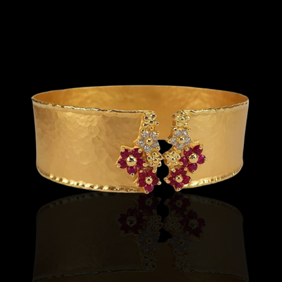 Merika Desert Gold Bracelet with Diamonds
