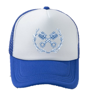 Blue Piston Rose Cap