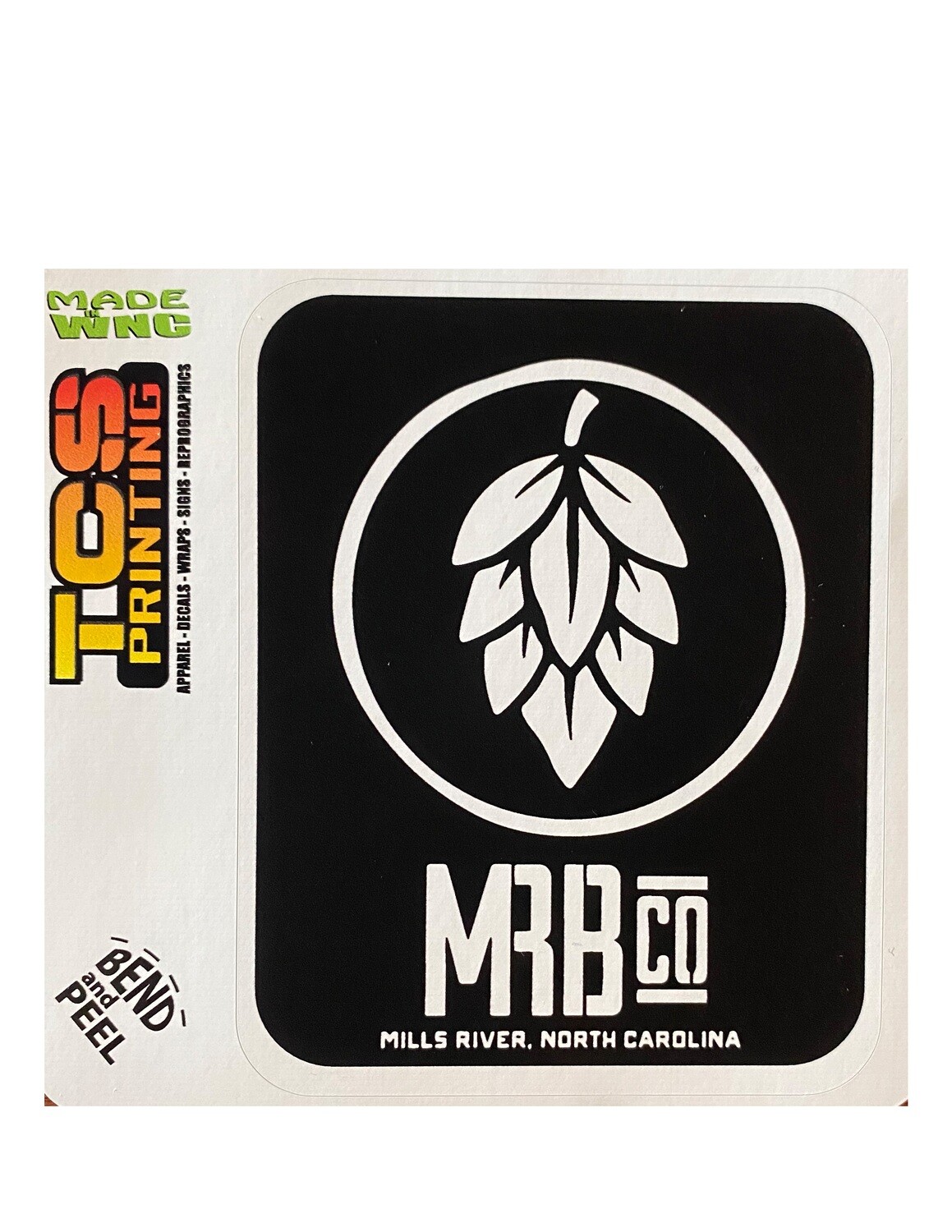 Black and White MRB Sticker