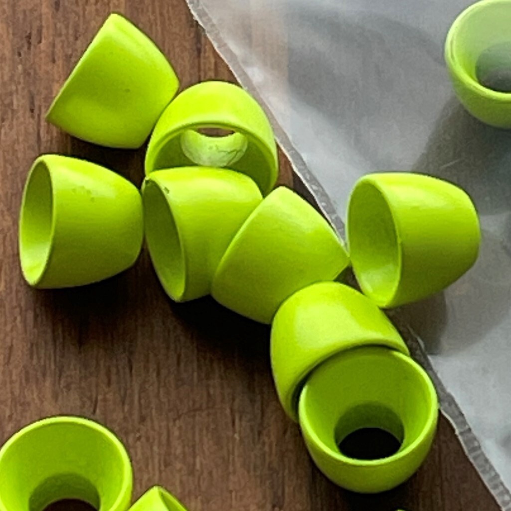 LARGE TUBE CONE HEAD 3MM, Color: CHARTREUSE