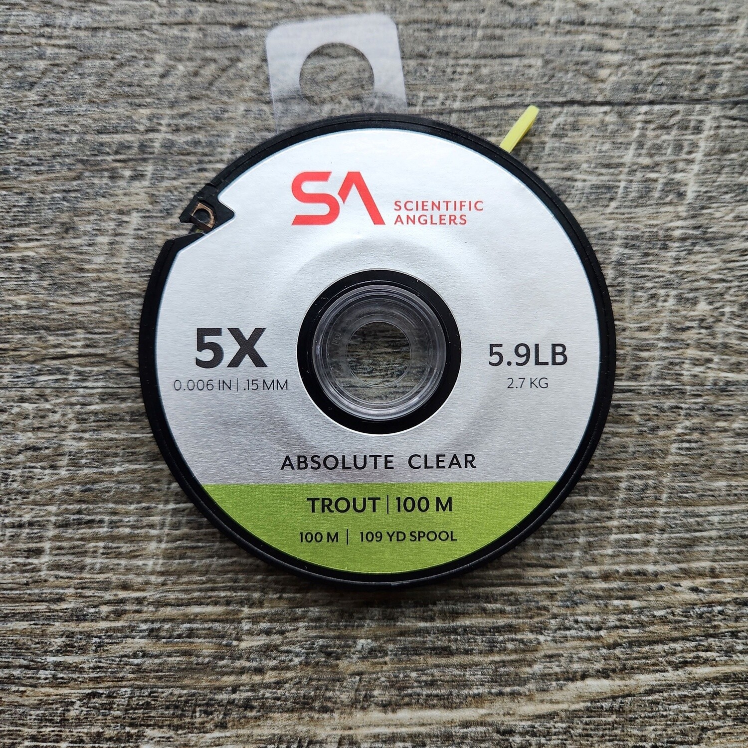 SA ABSOLUTE CLEAR TROUT TIPPET 5X 100 METERS