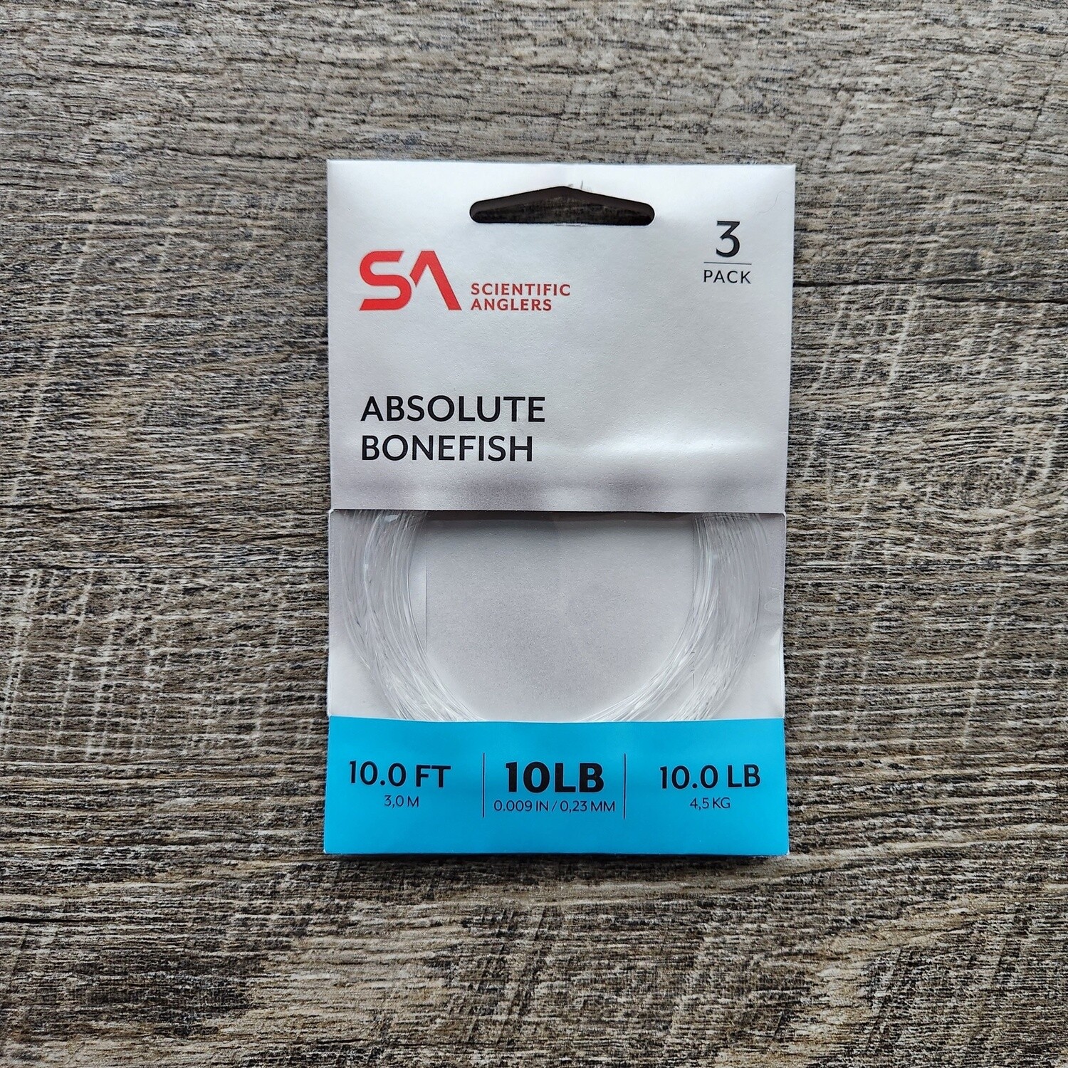 SA ABSOLUTE BONEFISH LEADER 10FT 10LB 3 PACK