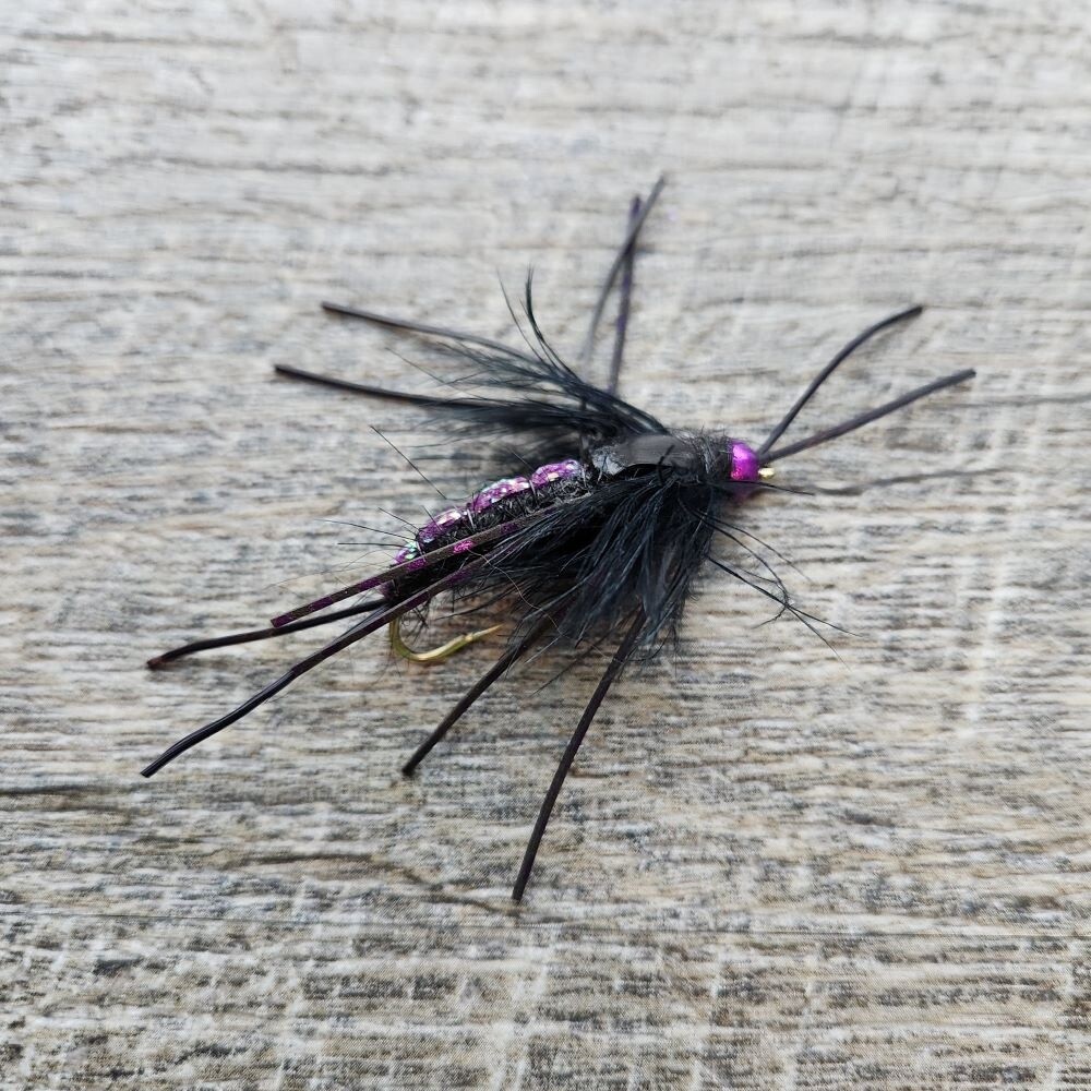 FGH BLACK &amp; PURPLE STONEFLY NYMPH