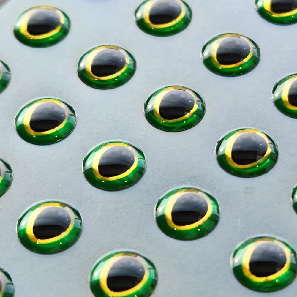 MISFIT VOODOO EYES 5MM, Color: GREEN TEAR DROP