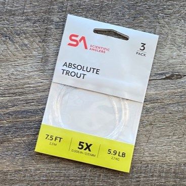 SA ABSOLUTE TROUT LEADER 7.5FT 3 PACK