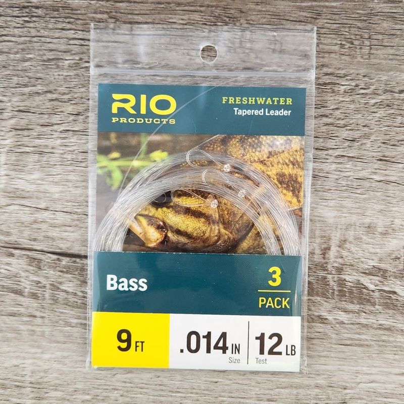 RIO BASS LEADER 9&#39; 3 PACK