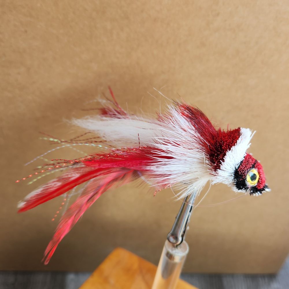 PIKE FLY DIVER 3/0 RED &amp; WHITE