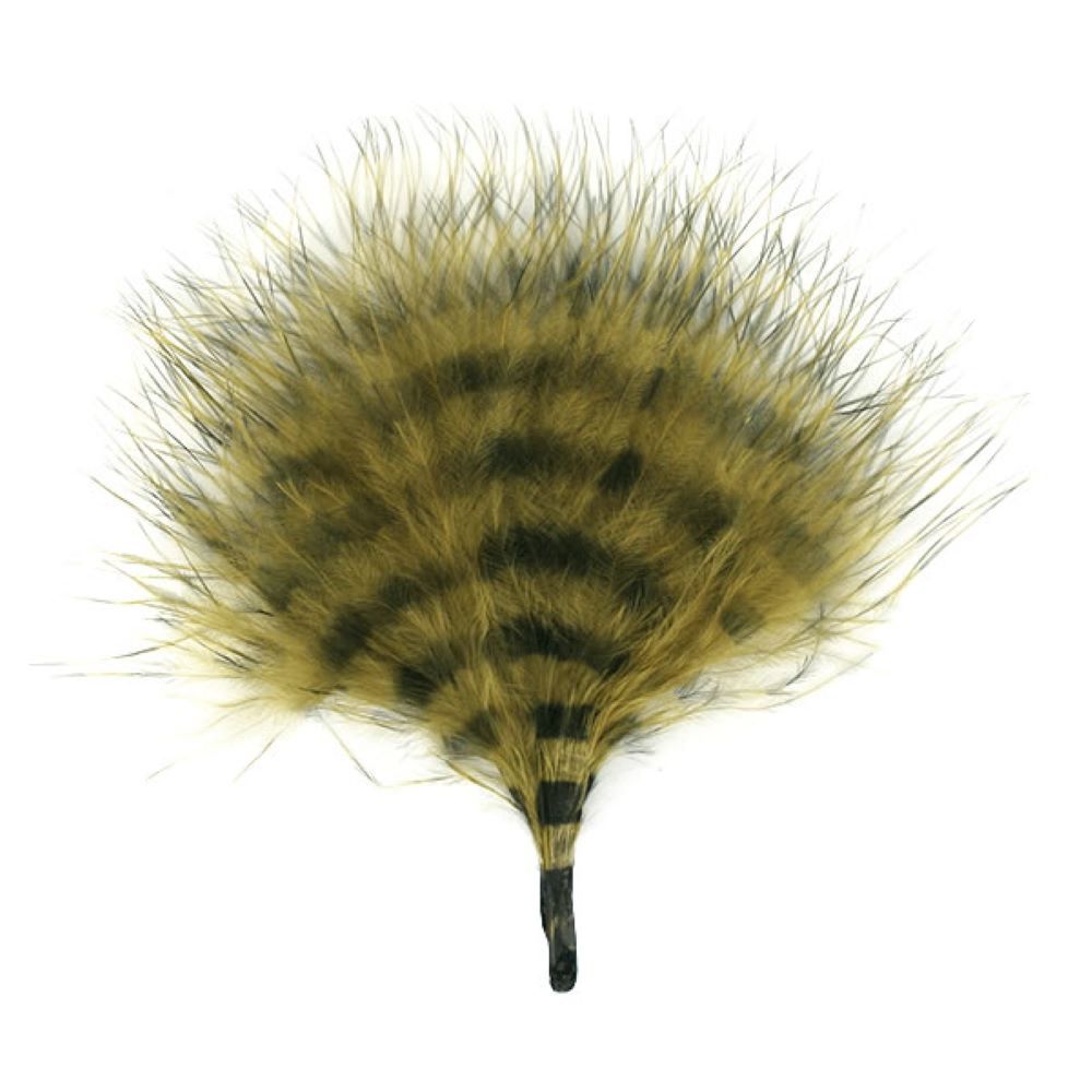BARRED MARABOU, Color: OLIVE BARRED BLACK