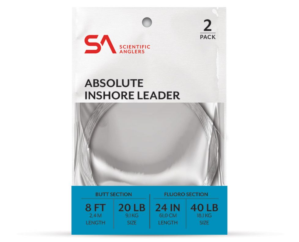 SA ABSOLUTE INSHORE SALTWATER LEADER 2PK