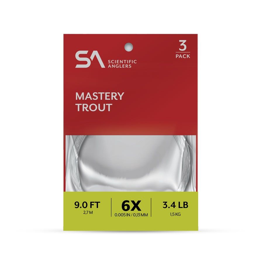 SA MASTERY TROUT LEADER 9FT 3 PACK