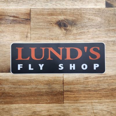 LUND'S FLY SHOP 4.5" TEXT DECAL