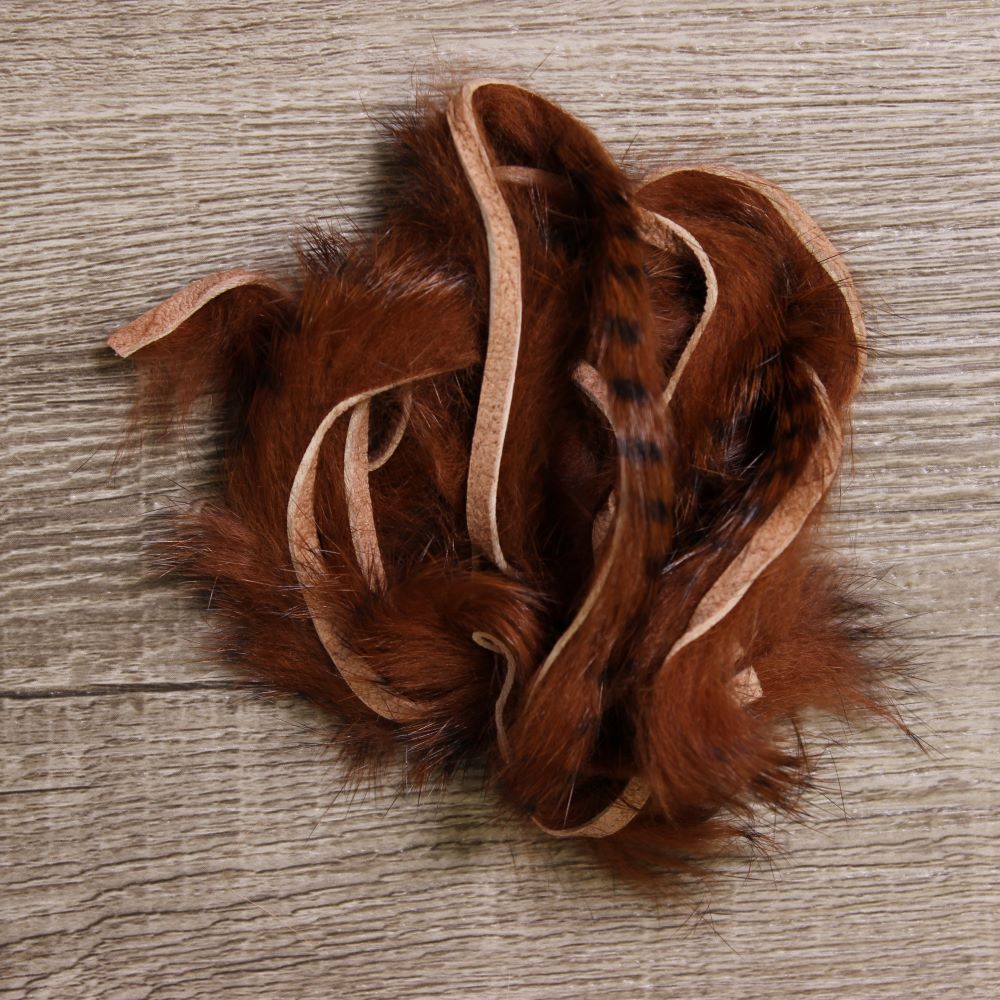 HARELINE BARRED RABBIT STRIPS, Color: BLACK BARRED MEDIUM BROWN