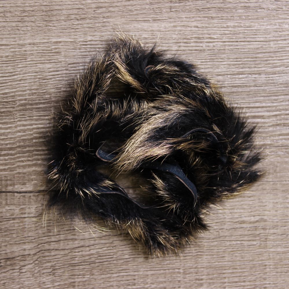 HARELINE SHIMMER RABBIT STRIPS, Color: BLACK WITH GOLD SHIMMER
