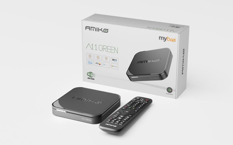 Amiko A11 Green 4K Android OTT Medien-Streamer