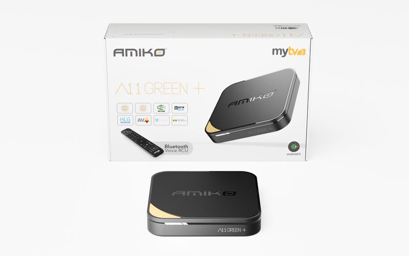 Amiko A11 Green Plus 4K Android OTT Medien-Streamer