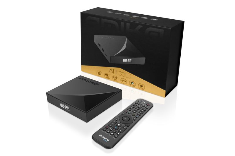 Amiko A11 Gold 4K Android OTT Medien-Streamer 4GB/64GB -  B-Ware