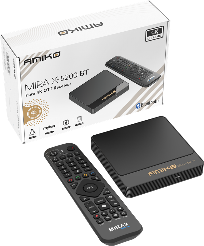Amiko Mira X-5200 BT Linux 4K Multimediabox