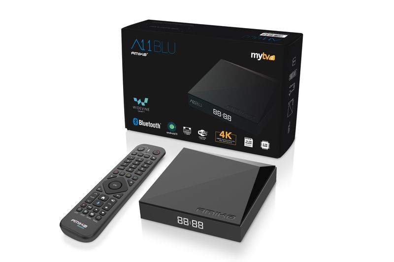 Amiko A11 Blu 4K Android OTT Medien-Streamer 2GB/32GB