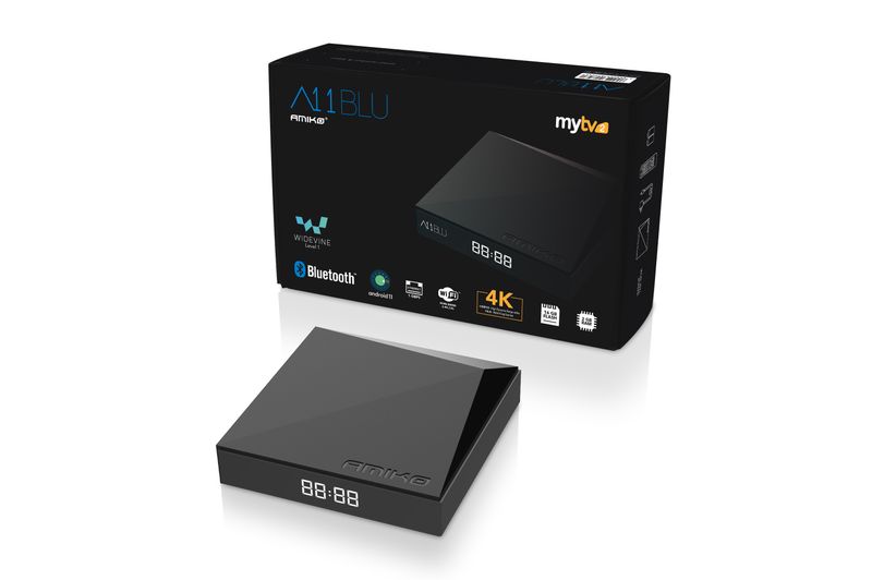 Amiko A11 Blu 4K Android OTT Medien-Streamer 2GB/32GB