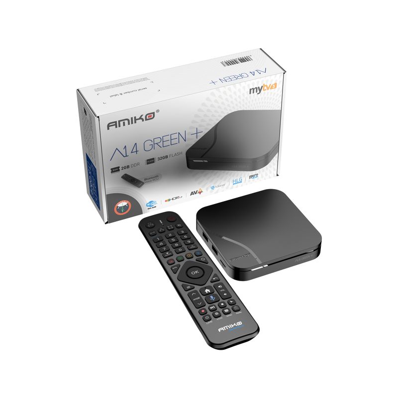Amiko A14 Green+ 4K Android OTT Medien-Streamer