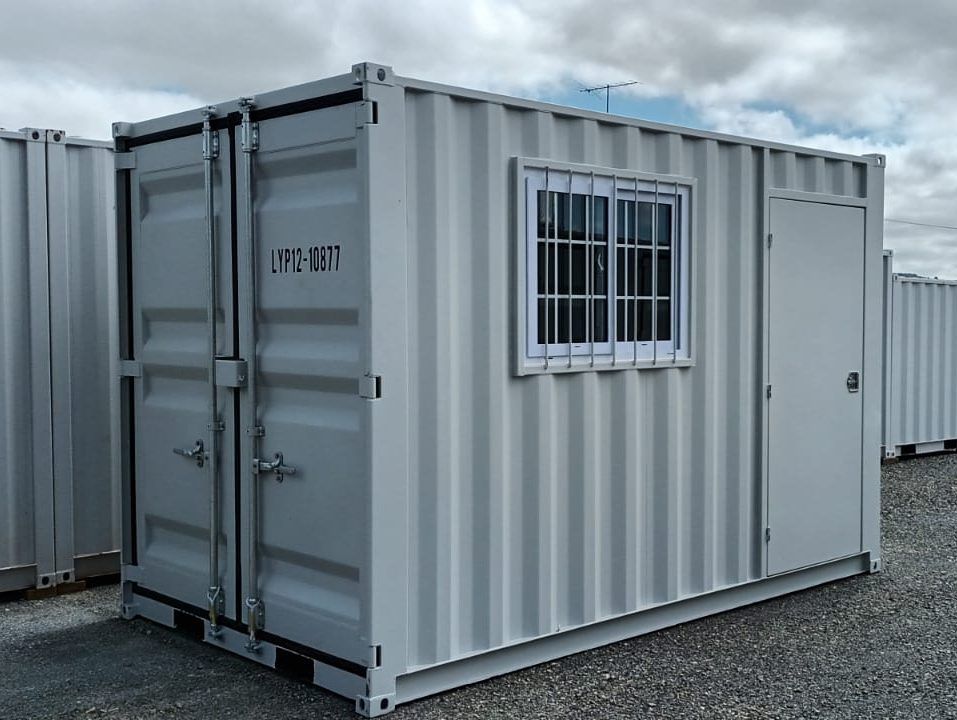 New 12ft Shipping Container  - door and window