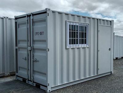 New 12ft Shipping Container  - door and window