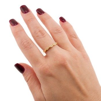 Ring Dam. Zirc Oro14K 9Sz.