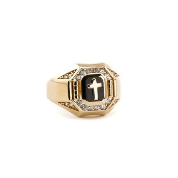 Cross Black ZC Ring 10k Sz 11