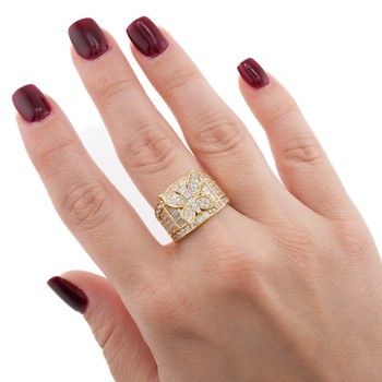 Butterfly Ring Zc Sz 8 14K