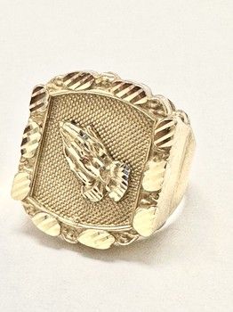 Men&#39;s Rings sacred hands 10K Gold