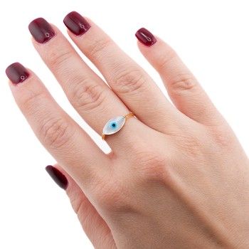Evil Eye Ring 14K