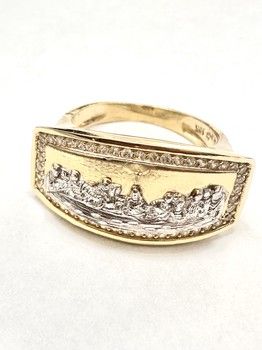 Men&#39;s rings holy supper 10K Gold