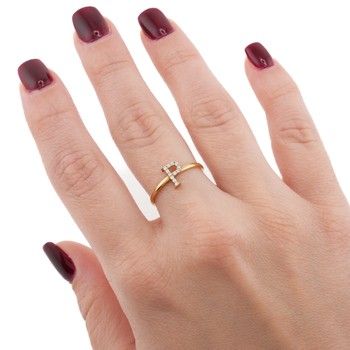 P Zc Letter Ring Sz 7 10K