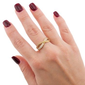 Infinity Ring 14K &amp; Zirc