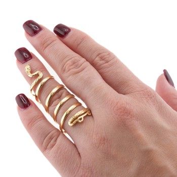 Anillo Dam Serpiente Resolte Oro10K
