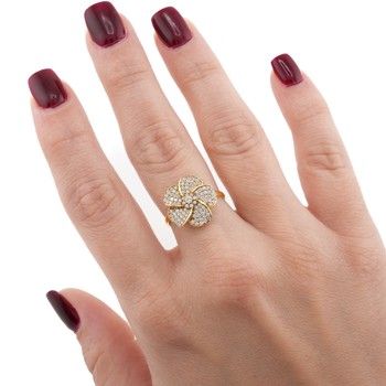 Flower Ring Zirc Sz 7