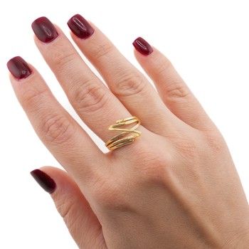 Ring Lines 3D 14K
