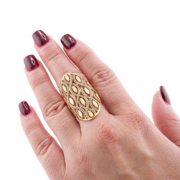 Anillo Leaf Zirc. 10K