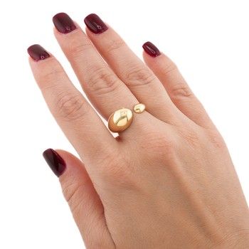 14K Ring Small Big Drops