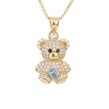 Dije Osito Blue Zirc 10K