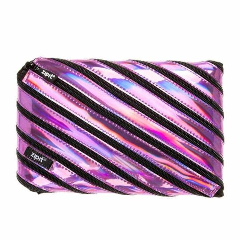 Zipit metallic jumbo pouch, Color: Purple