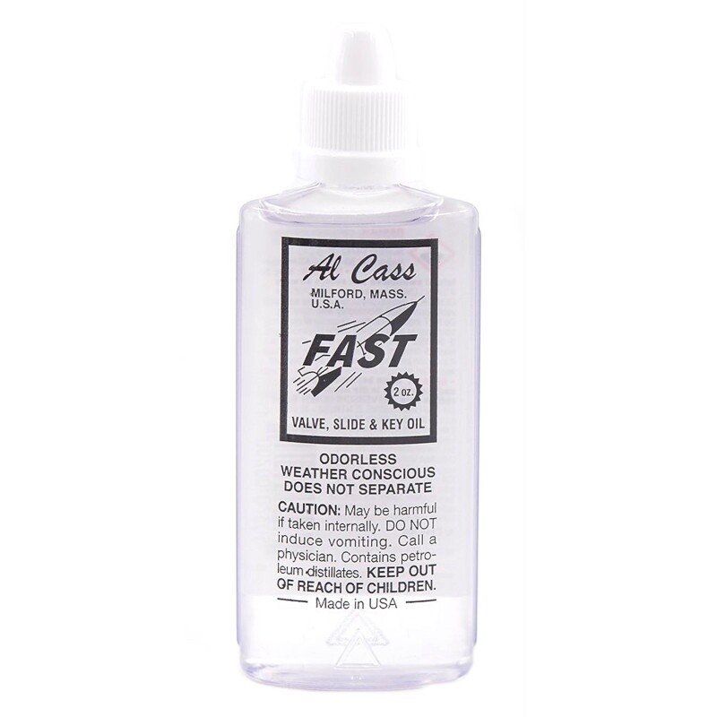 Front of bottle of Al Cas Fast Valve Oil
