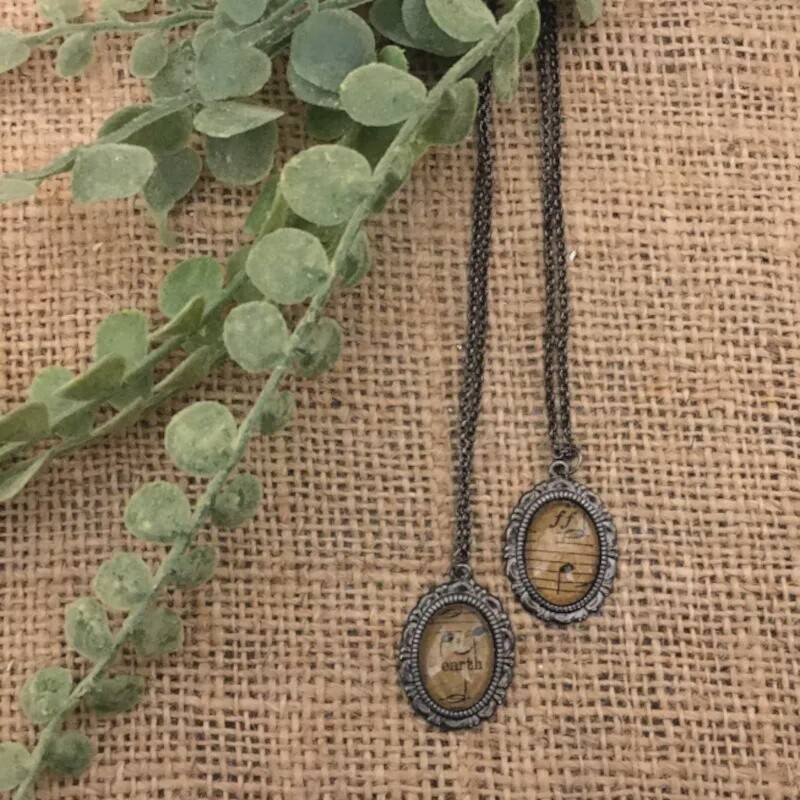Sheet Music  Necklace - Gunmetal