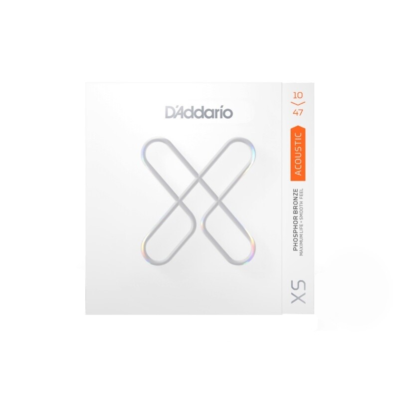 D'Addario XS Phosphor Bronze Coated Acoustic Guitar Strings, Gauge: Extra Light 10-47