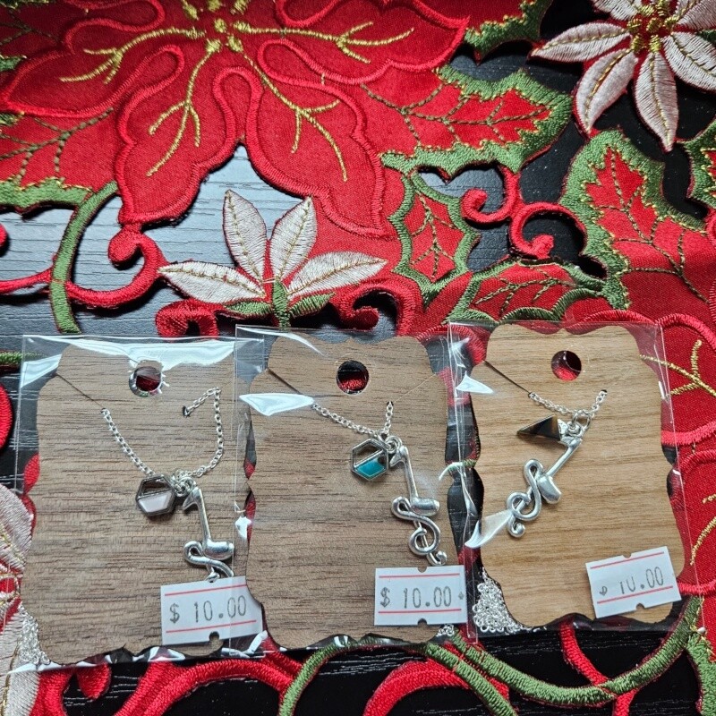 Note and Treble Clef Necklace