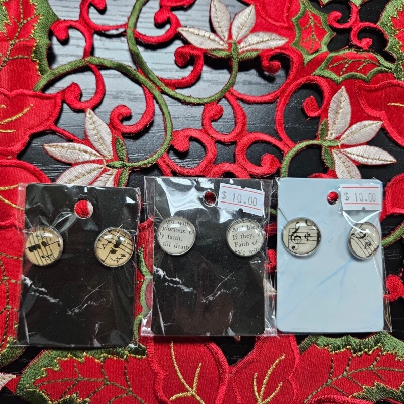 Sheet Music Post Earrings
