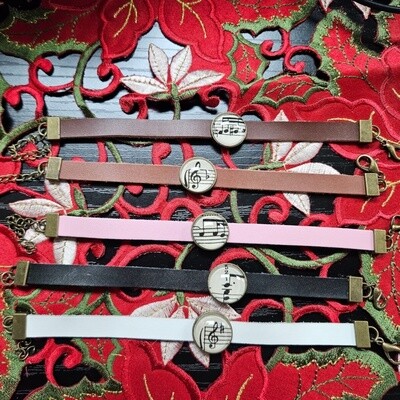 Sheet Music Bracelet - Leather Sheet Music Bracelet - Leather