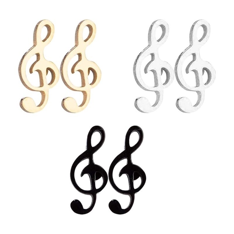 Treble Clef Earrings - Small