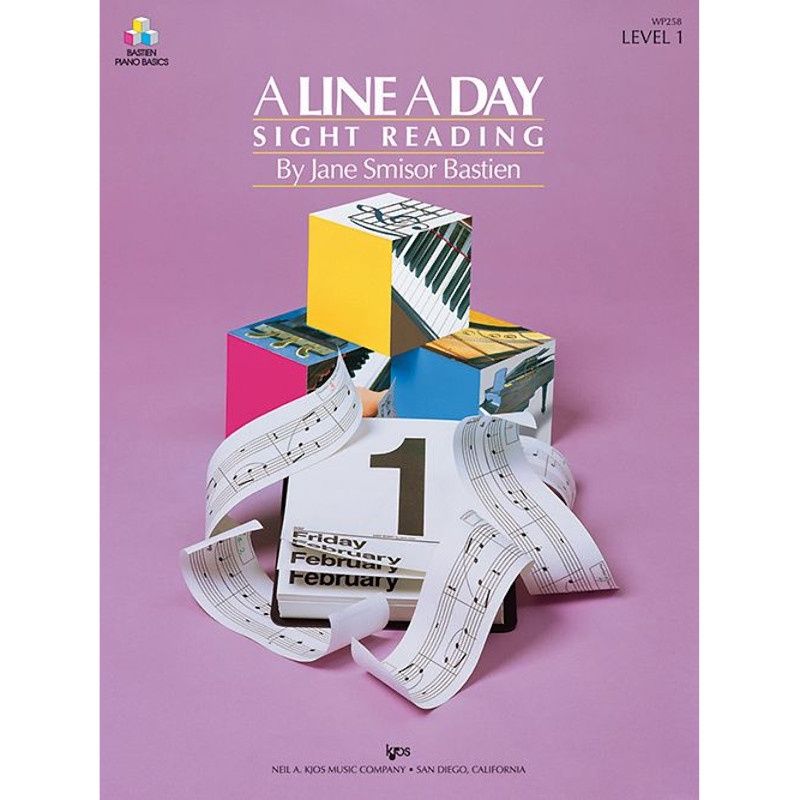 Front cover of A Line a Day Sight Reading Level 1