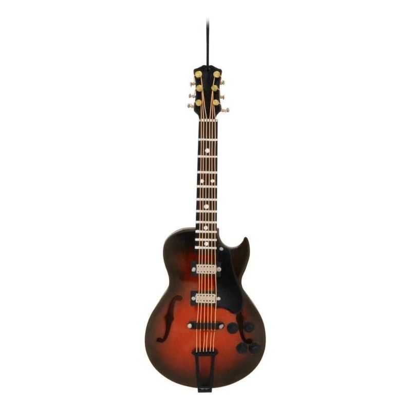 Broadway Gifts Brown Hollow Body Guitar Ornament
